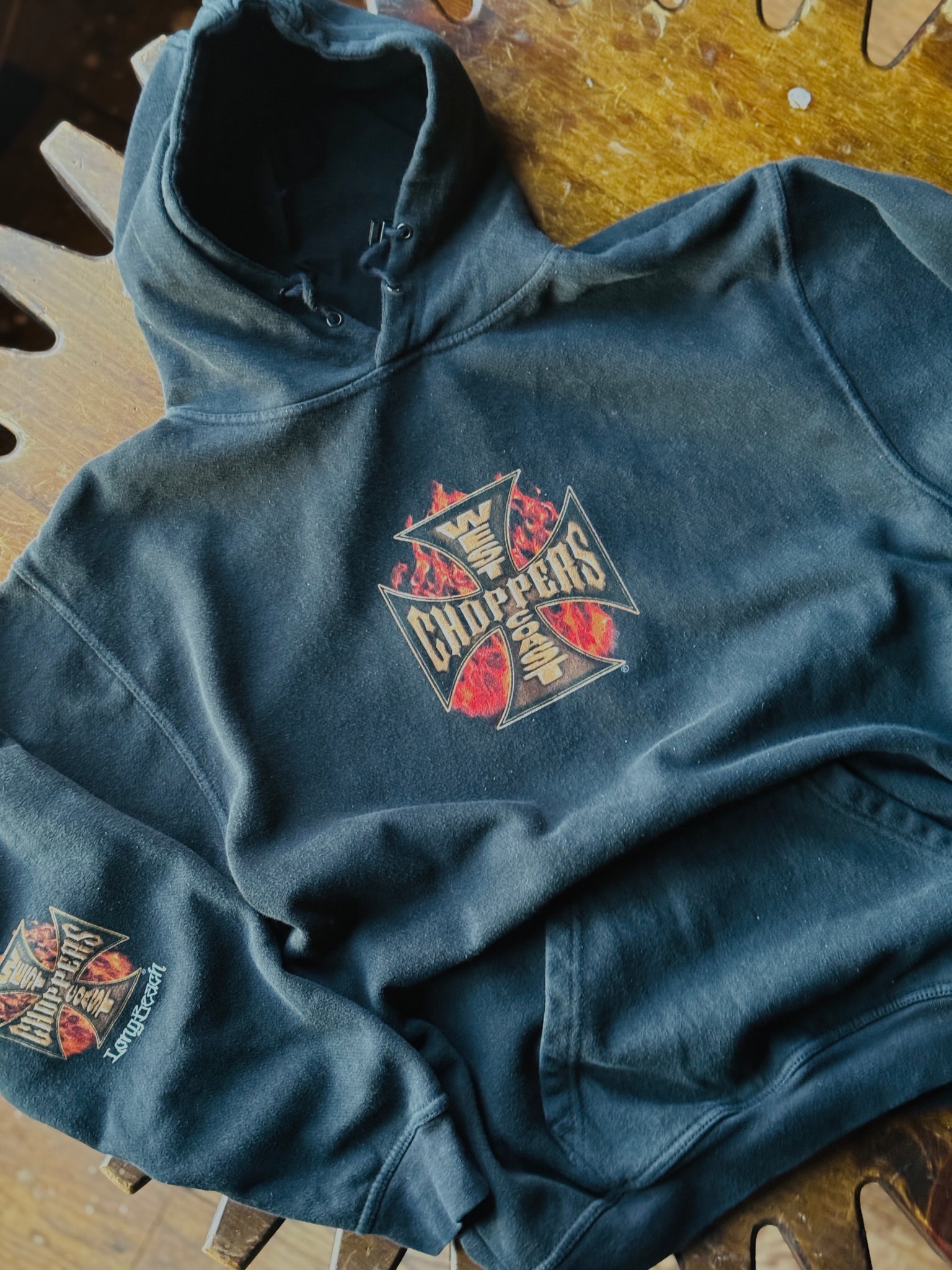 WEST COAST CHOPPERS LONG BEACH CA LOGO HOODIE SZ: Large
