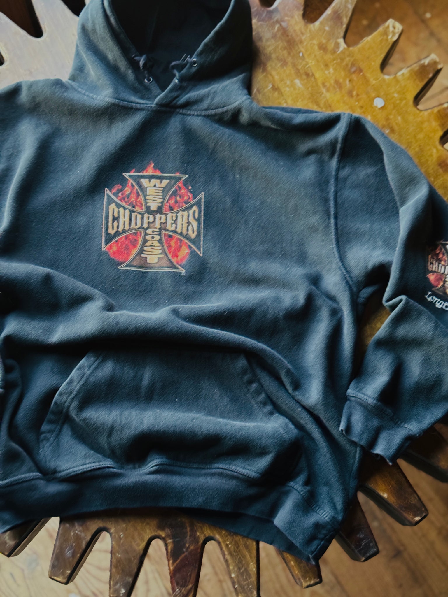 WEST COAST CHOPPERS LONG BEACH CA LOGO HOODIE SZ: Large