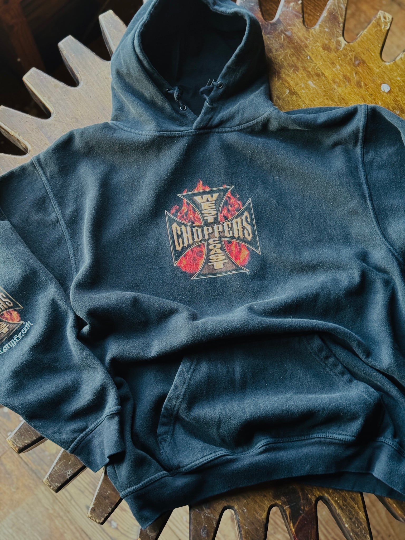 WEST COAST CHOPPERS LONG BEACH CA LOGO HOODIE SZ: Large