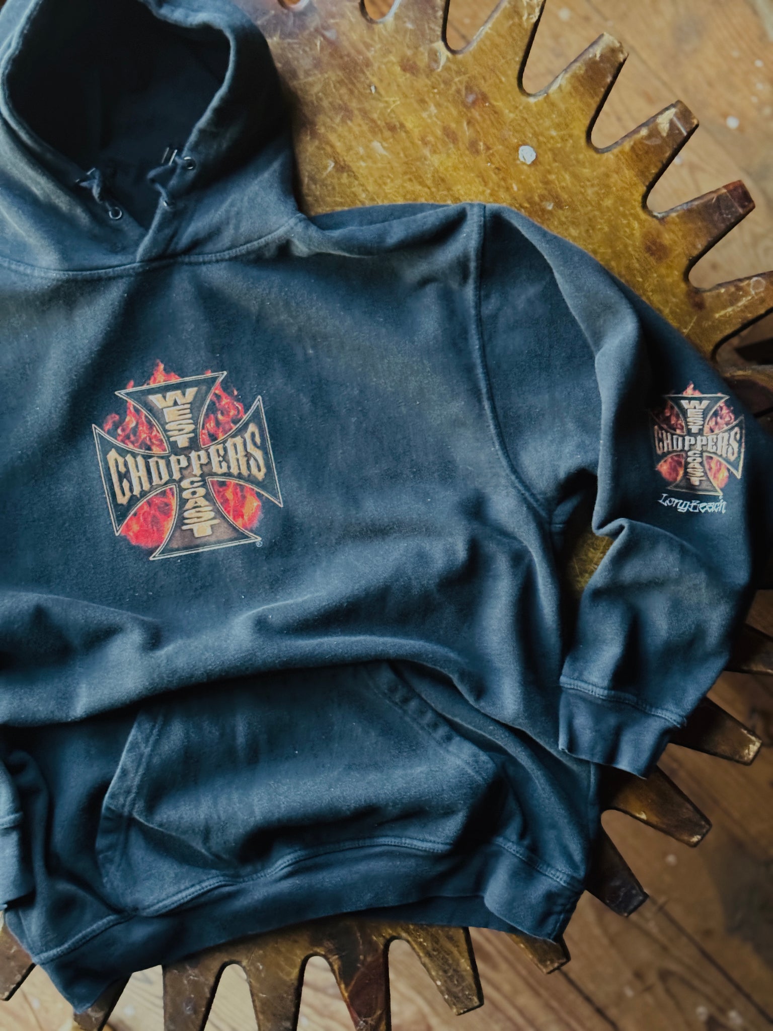 WEST COAST CHOPPERS LONG BEACH CA LOGO HOODIE SZ: Large