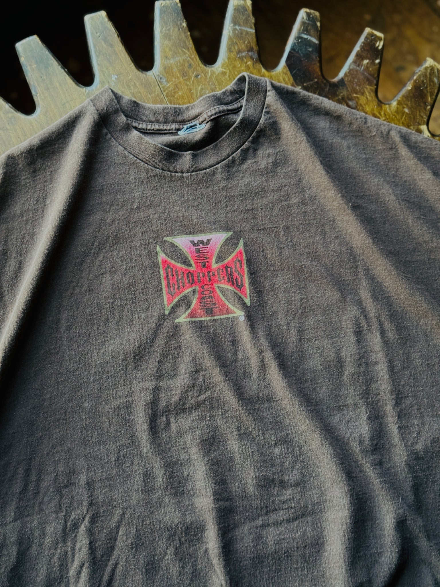 WEST COAST CHOPPERS BROWN RELAXED LOGO t-shirt