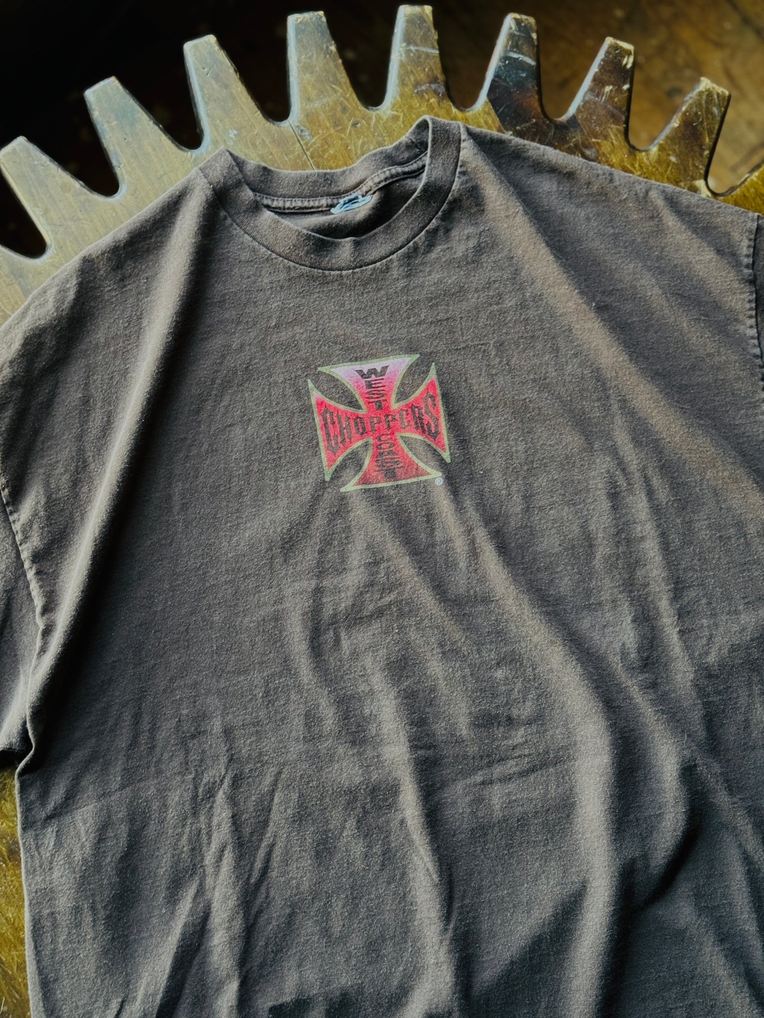WEST COAST CHOPPERS BROWN RELAXED LOGO t-shirt