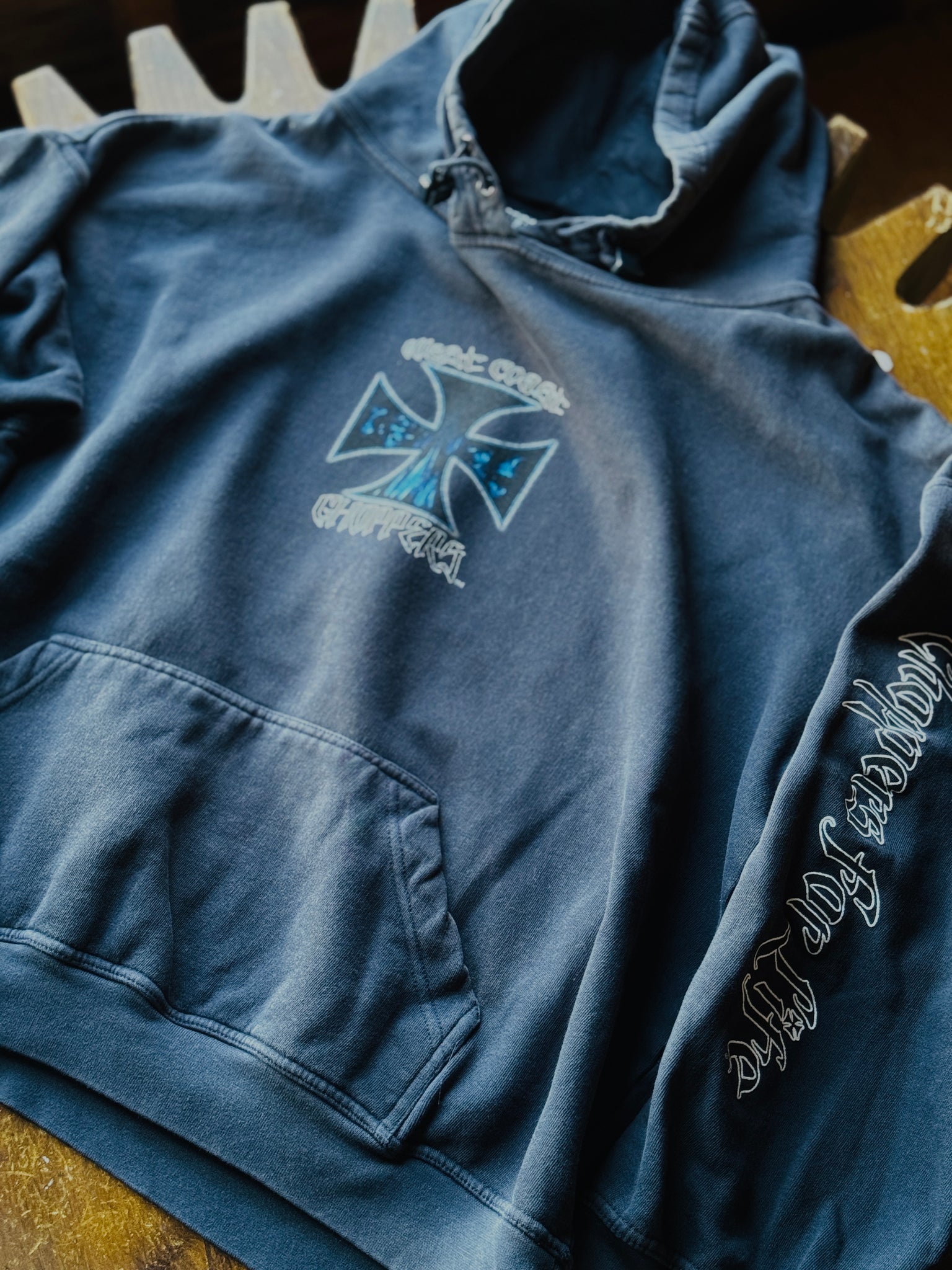 WEST COAST CHOPPERS BlUE FlAME HOODIE