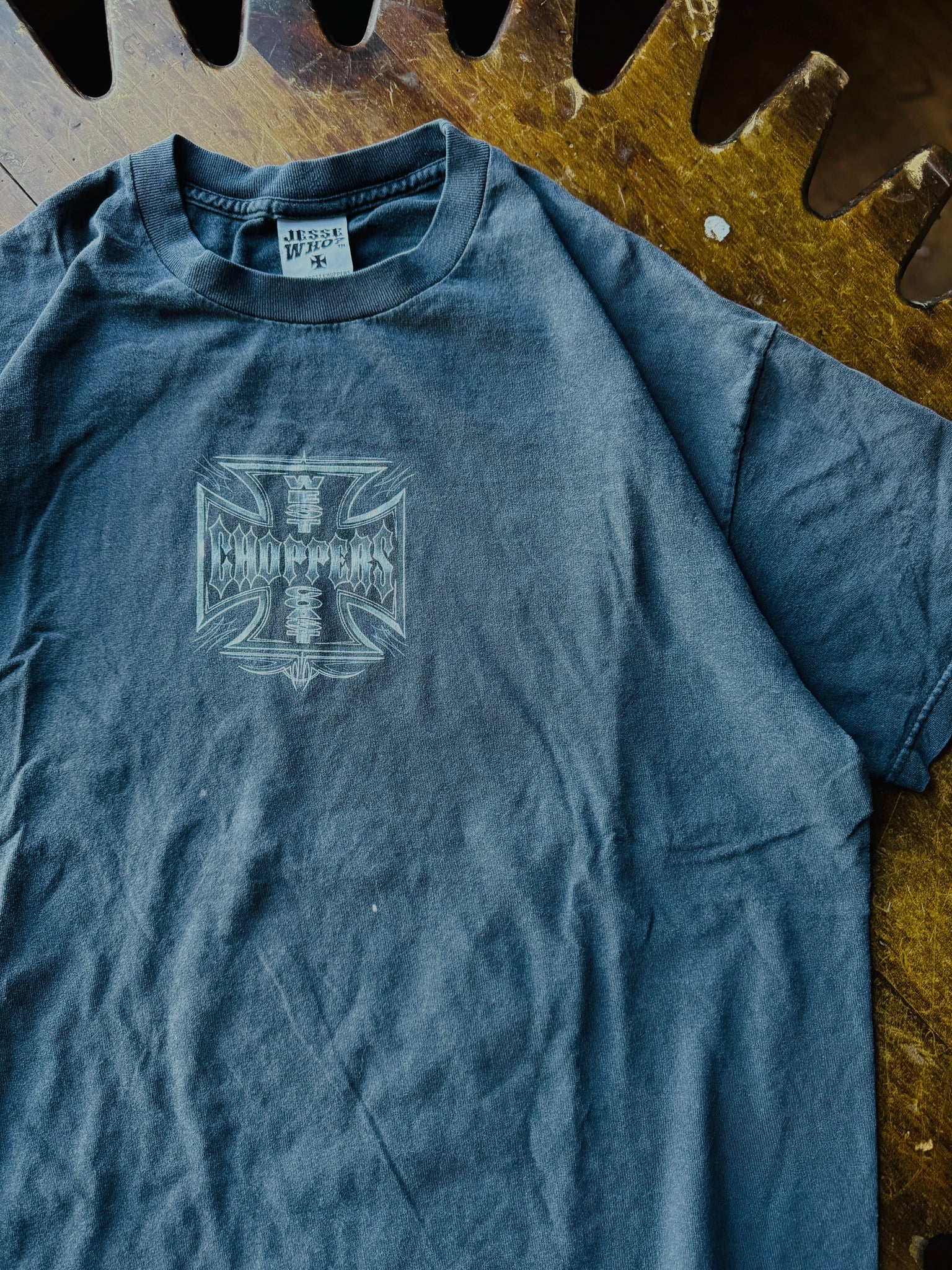 WEST COAST CHOPPERS METALLIC T-SHIRT SZ: XL