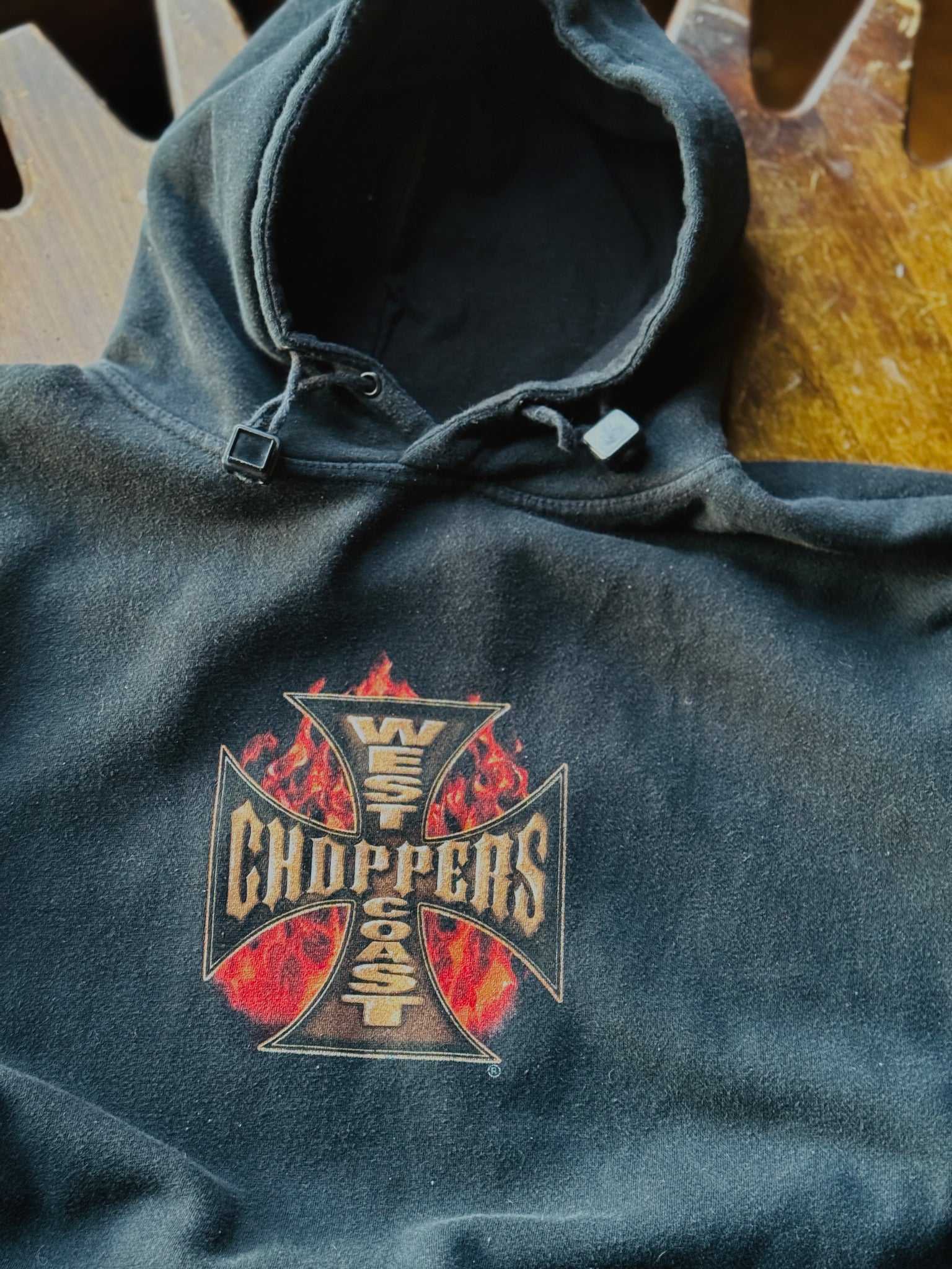 WEST COAST CHOPPERS LONG BEACH CA LOGO HOODIE SZ: Large