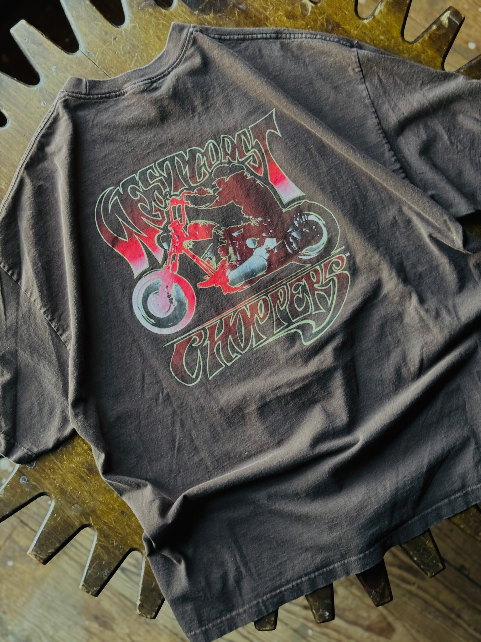 WEST COAST CHOPPERS BROWN RELAXED LOGO t-shirt